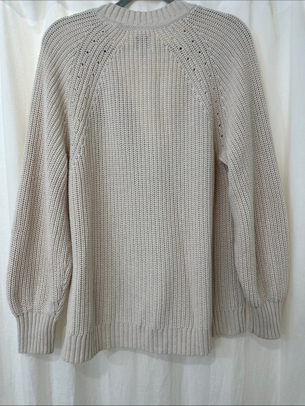 GAP Neutral Cream Button-Front Chunky Knit Cotton Cardigan - Picture 4 of 4